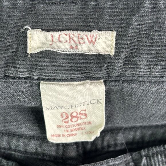 J. Crew Matchstick Pants Women's 28 S Dark Grey Corduroy Straight Leg - Picture 2 of 8